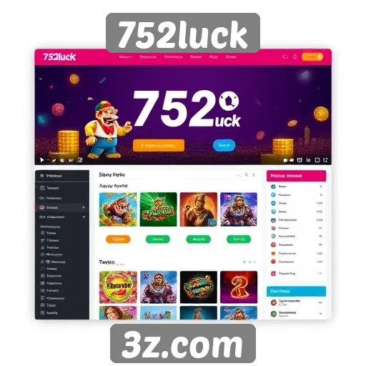 Análise da interface do usuário do site 752luck